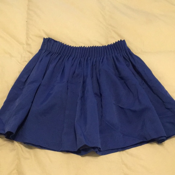 H&M Cobalt Blue Pleated Skirt Blue Size 6 - Picture 1 of 5